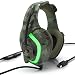 Produktbild CSL - PC Gaming Headset für PS4 PS5 PC Mac - Rauschunterdrückung - Over-Ear - LED Beleuchtung und Kabelfernbedienung - USB Leicht Kopfhörer für mehr Spielspaß - Camouflage