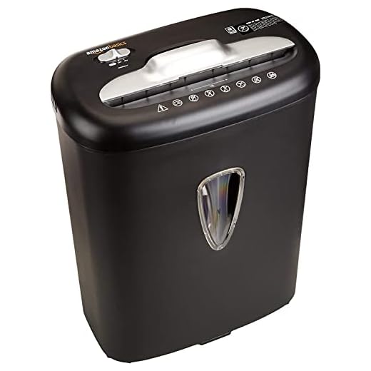 AmazonBasics - Trituradora de corte cruzado para tarjetas de crédito y papel, para 8 hojas