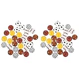 EXCEART 60 Stück Cabochons Sportform Clip Fairy Ball Flache Bälle Scrapbooking Shell Charms Craft Tennis Art Volleyball Handmade Colored Patch Basketball for Pattern Shop Home