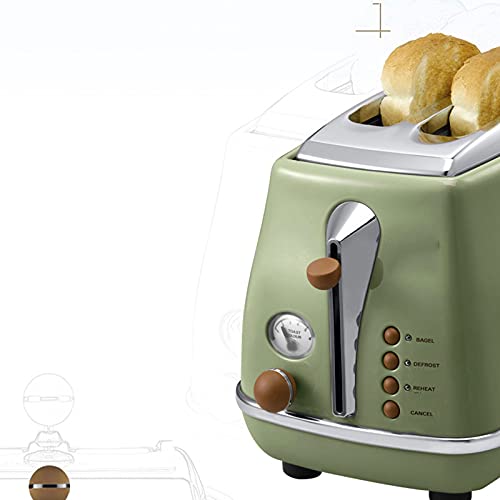 Xu Yuan Jia-Shop Toaster Toaster 2 Slice-Toaster 6 Arten von Getriebekontrolle, Waffeln, Kleiner Retro-gleichmäßig… – Bild 3