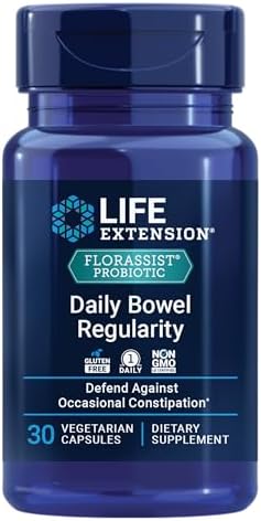 Life Extension FLORASSIST Daily Bowel Regularity, 30 Vegetarian Capsules