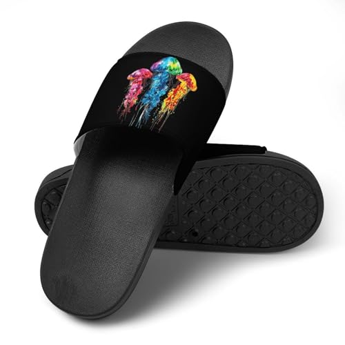 Tie Dye Jellyfish House Sandals Non-Slip Bathroom Slippers Beach Summer Shoes for Men Women4