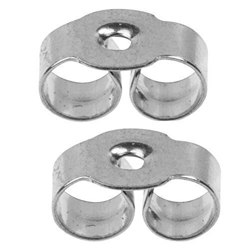 BJC® 9ct White Gold 4mm Light Weight Earring Backs/Scrolls/Butterfly Backs