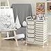 Giantex 15 Drawers Rolling Cart, Classroom Organizers, Storage Cart with Wheels, for Teacher Office Home School Supplies Tool Craft Art Paper