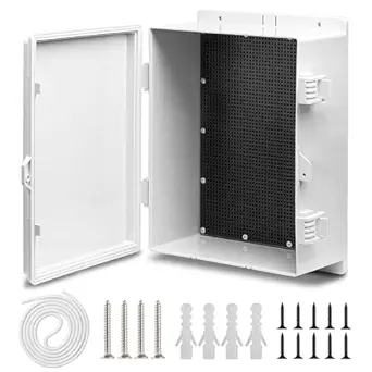 ATPWONZ Waterproof Outdoor Project ABS Plastic Junction Box Outdoor Electrical Box Weatherproof Dustproof Enclosure 33 * 23.3 * 14.2cm (40 * 28 * 15cm)