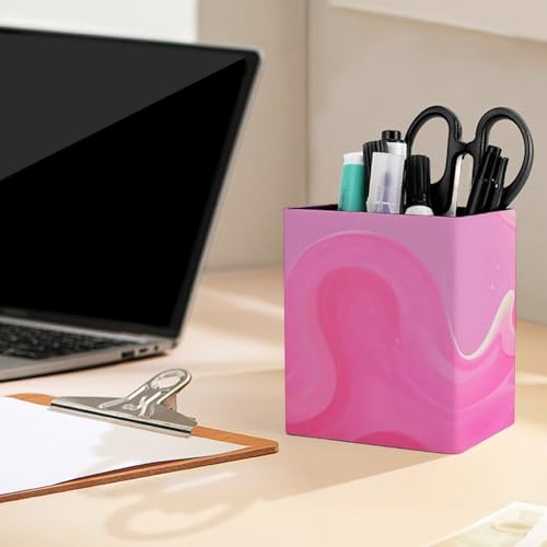 Porte-stylo carré en cuir au design moderne et finitions soignées - 6