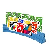 Gatphy Kartenhalter Spielkarten 3 Rampen Spielkartenhalter zum Hinstellen Stackbar mit Magnetische Montage Spielkartenhalter Poker für Feiern Senioren Kinder Arthritis (2 x Blau)