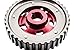 VMS RACING Adjustable Fang CAM GEAR in RED Anodized Machined CNC Billet Aluminum Compatible with Honda Civic D15 D16 1.5L 1.6L SOHC 92-95 1992-1995