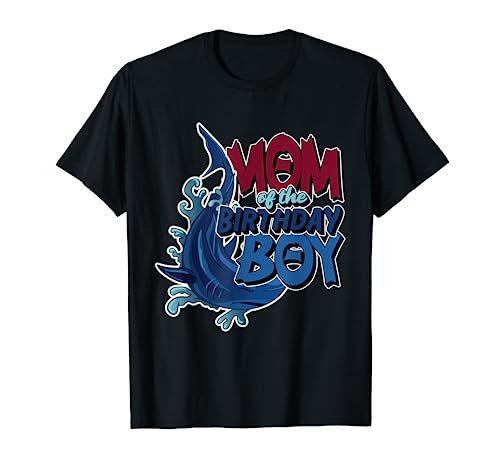 Mom of the Birthday Boy Shark Matching Family Camiseta