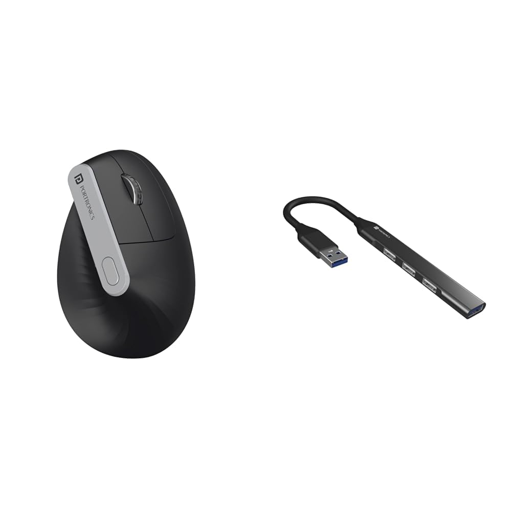 Portronics Toad Ergo Vertical Advanced Wireless Ergonomic Mouse 2.4Ghz, 6D Button, Wrist Support, Ad (B0C6LNPZXW) Amazon Price History, Amazon Price Tracker