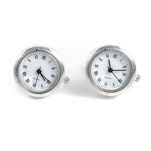 MRCUFF Traveler Working Watch Thermometer & Compass Steampunk Spinning Globe Pilot 4 Pairs Cufflinks in a Presentation Gift Box & Polishing Cloth3