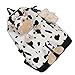 Amosfun Kuhstreifen Rucksack Kuh Print School Tagsack Laptop Rucksack mit Bär Puppe Student College Bookbag für Jungen Mädchen Frauen Männer