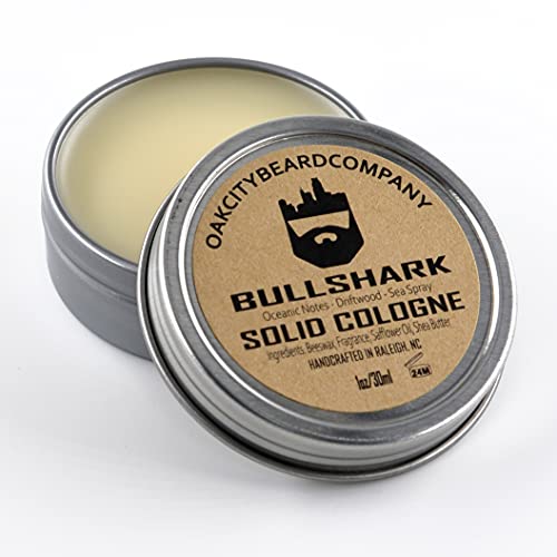 Oak City Beard Company - Bull Shark - Solid Cologne - 1 Ounce - Oceanic Notes - Driftwood - Sea Spray - Dune Lily