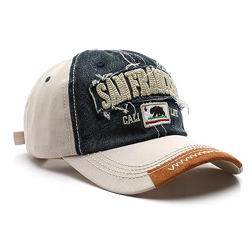San Francisco Baseballkappe, Used-Look, Ragged Style, Beige, M/L