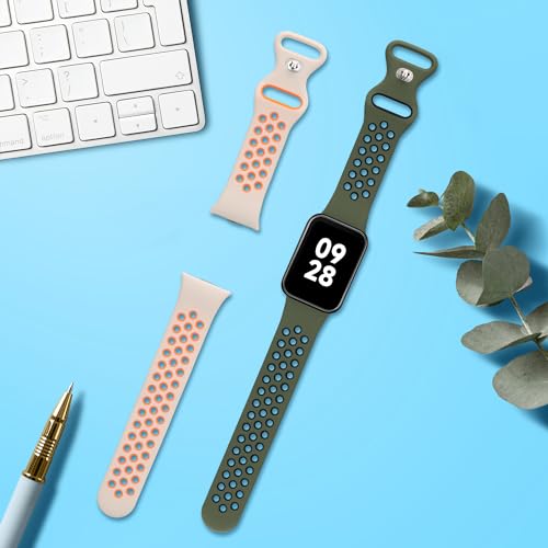 kwmobile 2X Sportarmband kompatibel mit Xiaomi Mi Band 8 Pro Armband - Fitnesstracker Band Set aus TPU Silikon