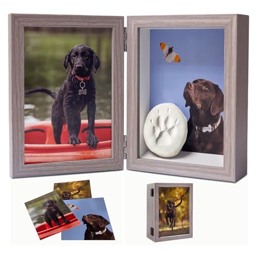 Favonuovy 5x7 Pet Memorial Picture Frame Shadow Box image