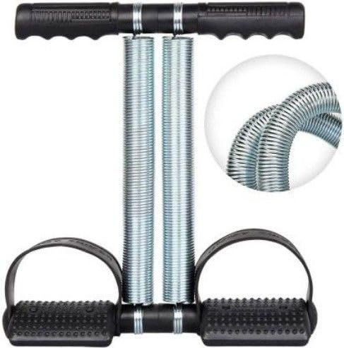 Owlix Double Spring Tummy Trimmer for Fat Burning & Weight Loss for Men/Women Ab Exerciser (Black, Grey)-image-36