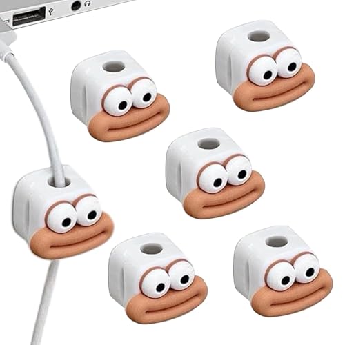 Image of Magnetic Cable Holder for Wall & Desk - Self Adhesive Cable Organizer Clips for Charging Cables, USB, Type C, Lightning, HDMI | Wire Management Clip for Home, Office & Car (Cartoon 6)