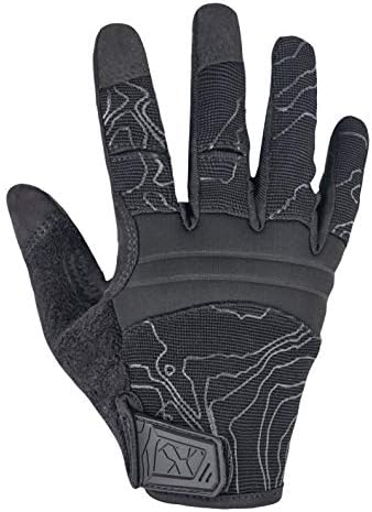 Touch Screen Full Finger Dexterity Gloves for Men Women Motorcycle Black Large