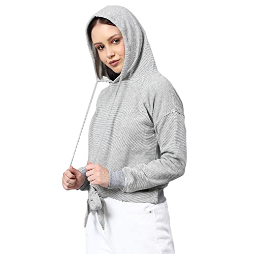 Image of Campus Sutra Women's Cotton High Neck Sweatshirt