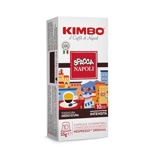 CAFÉ KIMBO NAPOLI - Box 100 CÁPSULAS COMPATIBLES NESPRESSO 5.5g | Ya disponible en tu tienda friki favorita! En mundofriki.es!