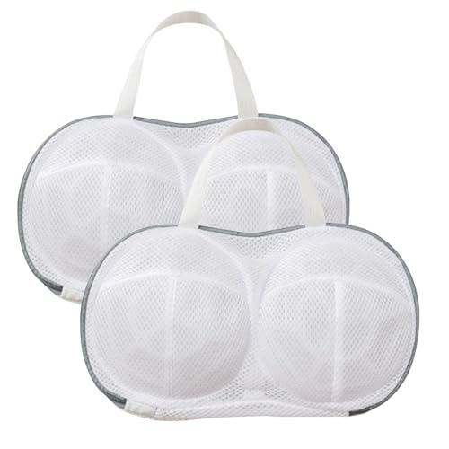 Hongzhanfa 洗濯ネット ブラジャー専用 2枚入り 32×18cm ドラム式対応 型崩れ防止 3D立体メッシュ ハンドル付き 掛け干し可 高耐久性 乾燥機対応 プラジャーネット 下着用
