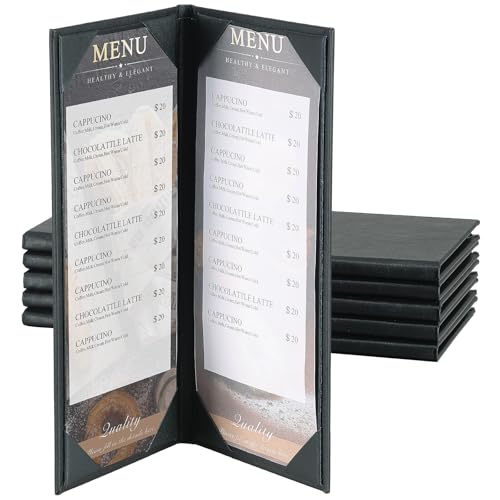 AMGSH 6 Pack 2 View Menu Holder Menu Covers 4.25" x 11"