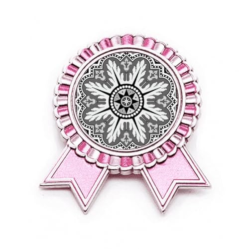 Broche avec motif arabe en métal bicolore de haute finition