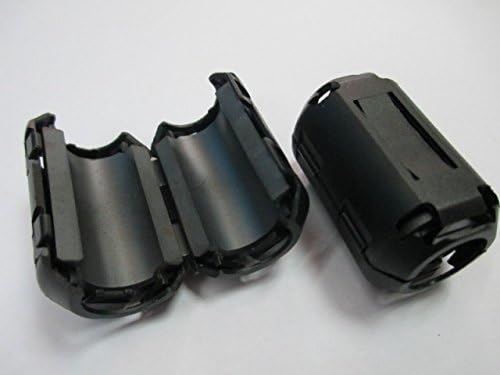 INVENTO 1pcs 9mm Noise Suppressor EMI RFI Clip Choke Ferrite Core Cable Filter
