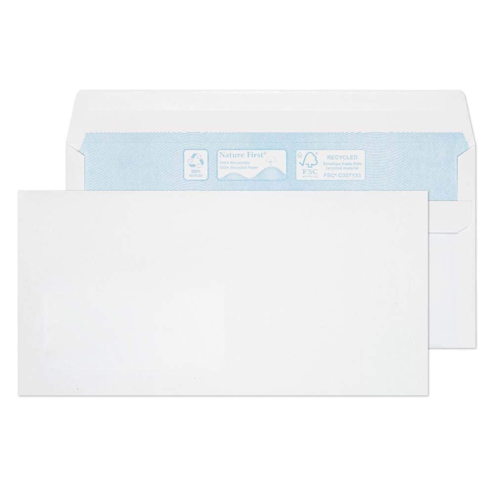 Blake Purely Everyday Environmental Envelopes Dl 220 (W) X 110 (H) Mm Self-Adhesive White 90 Gsm Pack Of 1000