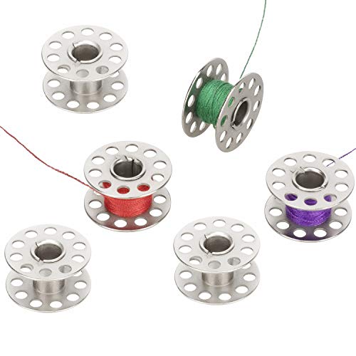 Pagow 15Pcs Metal Sewing Machine Bobbins Stainless Steel Home Embroidery Stitch Thread Holder Case For Brother Janome Singer Kenmore Front Loading Class Machines #TOP6