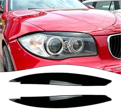 Paupières de phare voiture BMW série 1 E87 E88 E81 E82 couvre-couvercles ABS noir - 2