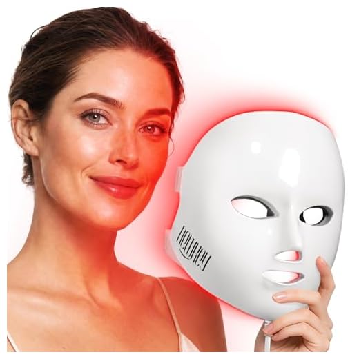 NEWKEY Blue Light Therapy for Acne,7 Colors LED Face Mask Light Therapy, Blue Red Light Therapy Mask for Wrinkle Acne - Photon Skin Care Beauty Mask