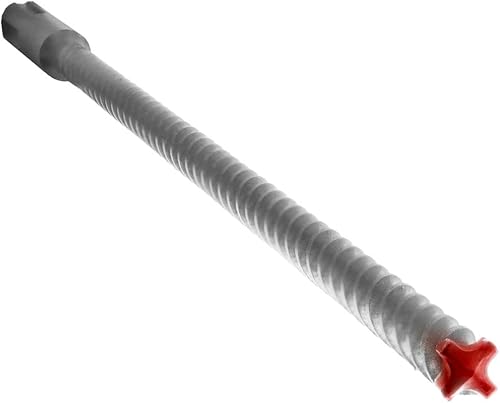 Diablo Rebar Demon SDS-Max - Broca de martillo de cabeza de carburo completa de 4 cortadores con soldadura por fusión de tres metales – 5/8 pulgadas