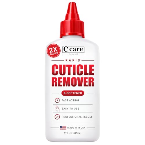 C CARE Rapid Cuticle Remover 2oz – Instant Professional Cuticle Remover Gel, Infused with Aloe Vera, Sweet Almond Oil & Glycerin, Softens & Removes Dead Skin, Gentle Fragrance-Free Nail Treatment