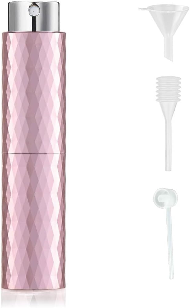 JOCXZI 8 ml parfumverstuiver – aluminium parfumverstuiver navulbaar leeg, reisparfumverstuiver voor dames en heren, reisverstuiver, fles voor onderweg