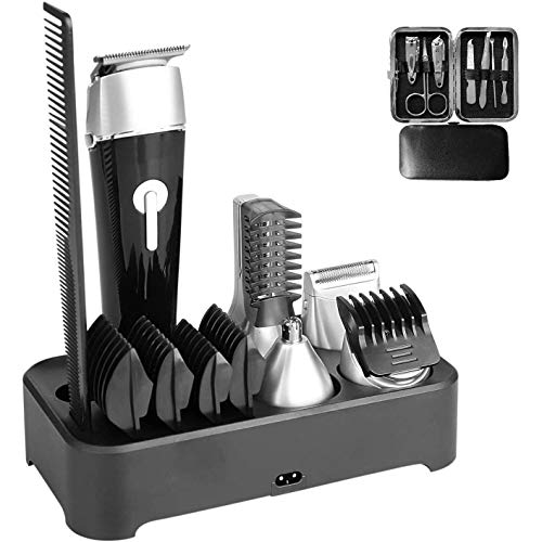 XKRSBS Men's Waterproof Beard Trimmer Kit, Men's 5-in-1 Beard Trimmer, Nose Hair Trimmer, Precision Trimmer