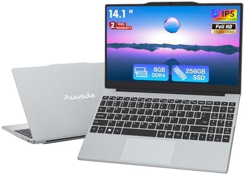 14.1" FHD Laptop for Study and Business, 4-Core CPU N5095 up to 2...