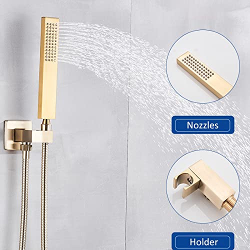 Ensemble de robinet de douche encastrable 2 voies avec douchette à main
