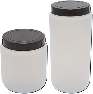 Kartell 226415-0500 HDPE Cylindrical 500mL Lab Specimen and Storage Jar, with Cap (Pack of 10)