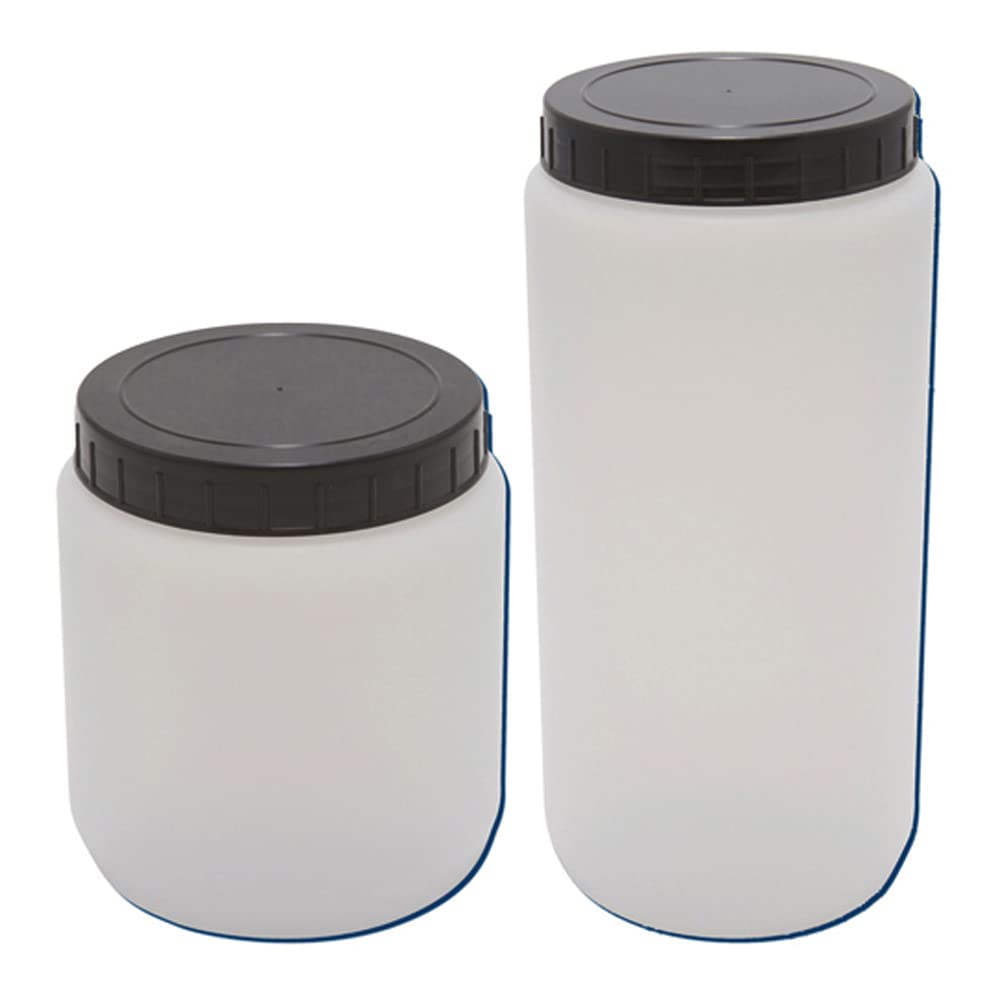 Kartell 226415-0500 HDPE Cylindrical 500mL Lab Specimen and Storage Jar, with Cap (Pack of 10)