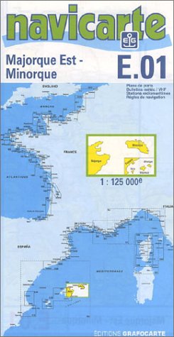 Carte marine Majorque Est Minorque