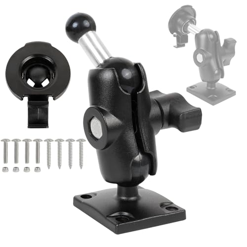Aluminum Heavy-Duty GPS Mount with AMPS Square Plate Base for Garmin Replacement for Suction Cup Windshield Mount Compatible with Nuvi 2577LT 42LM 44 52LM 54 55LMT 56 2457 249