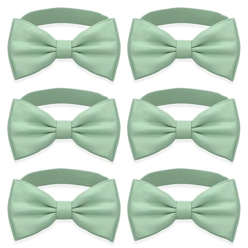 Image of Adam Young Men's Bow Ties Pre-Tied Style Formal Satin Classic Bowtie for Tuxedo Faux Silk
