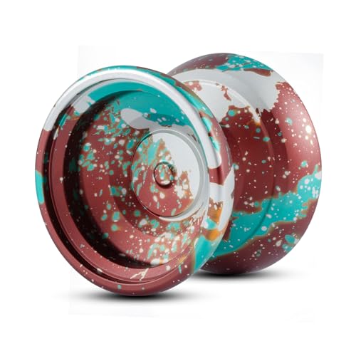 TK2 Metal Yoyo Professional for Kids 8-12 and Adults - Unresponsive Yoyo for Beginners Advance and Pro Plays, Extra 10 Strings, and Precision Bearing (Brown)