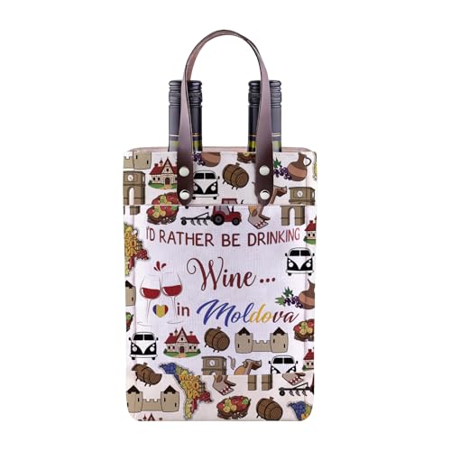 UJIMS Moldova Wine Tote Bag for Tasting and Gifts