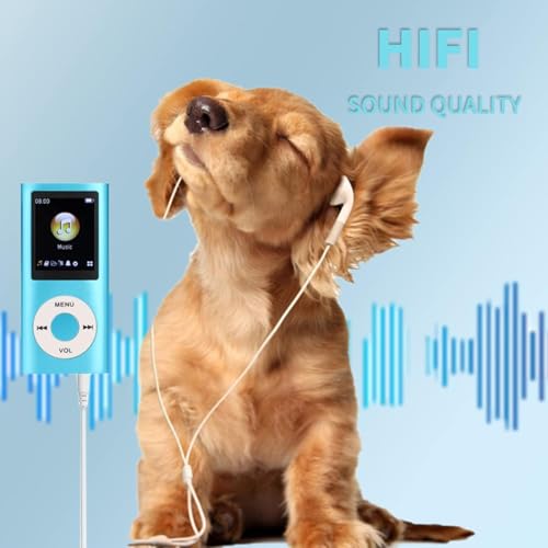 Image of Drumstone (𝐒𝐩𝐞𝐜𝐢𝐚𝐥 𝟏𝟓 𝐘𝐞𝐚𝐫𝐬 𝐖𝐚𝐫𝐫𝐚𝐧𝐭𝐲) MP3 Player with Earphones, Portable Slim Digital Music Player, 1.8 Inch LCD Screen, HiFi Lossless Sound, TF Card Slot up to 64GB, Workout