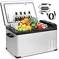 DEAPRULL 12V Car Refrigerator, 30 Quart(28L) Electric Cooler Car Fridge, Portable Freezer -4?~68? with 12/24V DC & 100-240V AC, Car Cooler for Camping, Travel, RV, Truck, Boat and Home Use