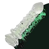 Anal Plug Dotted Glas Dildo,16cm Anal Dildo Glow in The Dark Dildo Crystal G Spot Stimulation Adult Sex Toy für Männer Frauen Paare