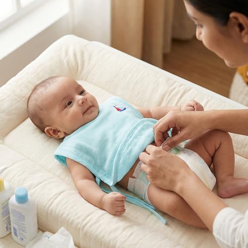 Image of TWC Organic Cotton Muslin Jhablas for Newborn Baby Boy and Girl | Unisex Baby Vest, Soft & Breathable All-Season Wear